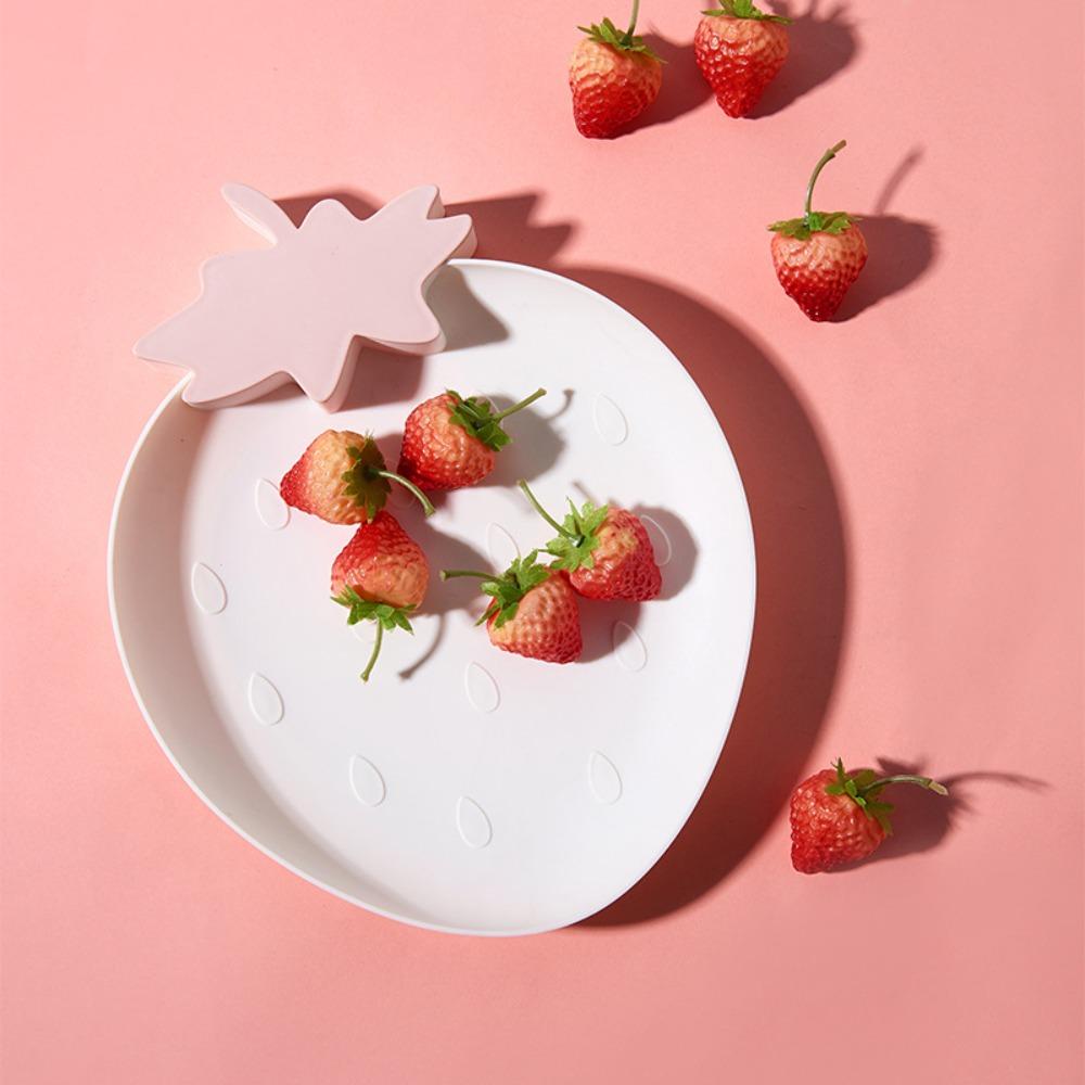 4Pcs Reusable Snack Serving Plate Plastic Food Tray Creative Candy Plate  Kitchen