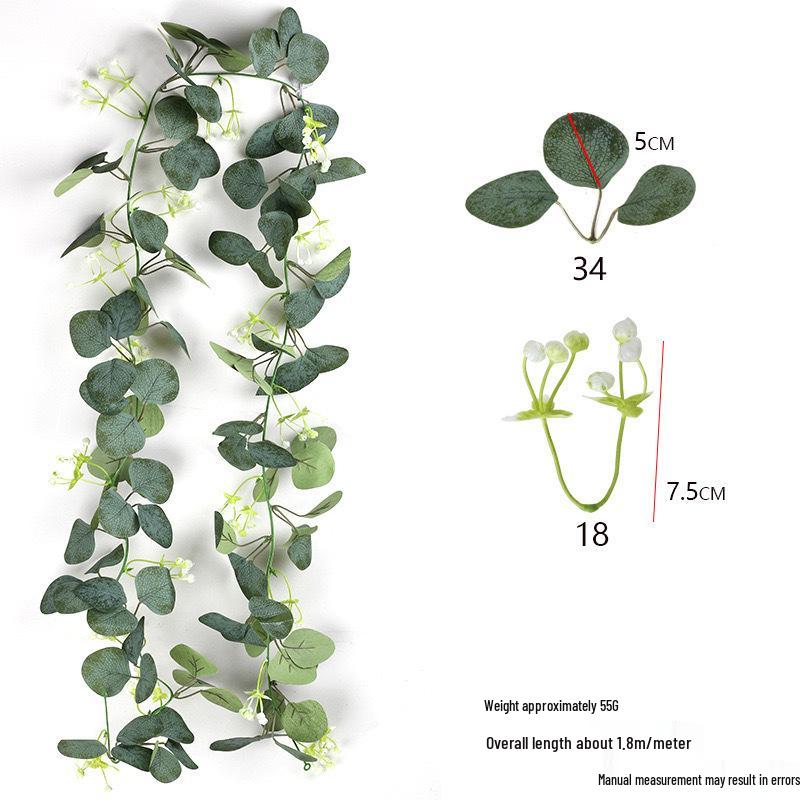Искусственная лиана из ротанга с эвкалиптом для украшения дома и свадьбы