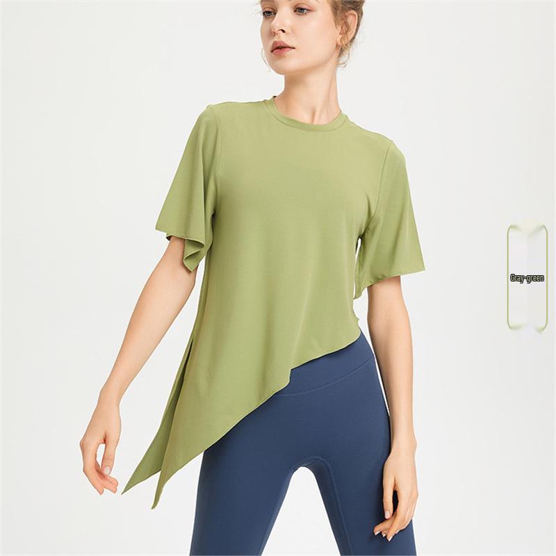 

Women s Summer Slimming Yoga Top - Loose, Breathable, Short Sleeve Fitness T-Shirt M