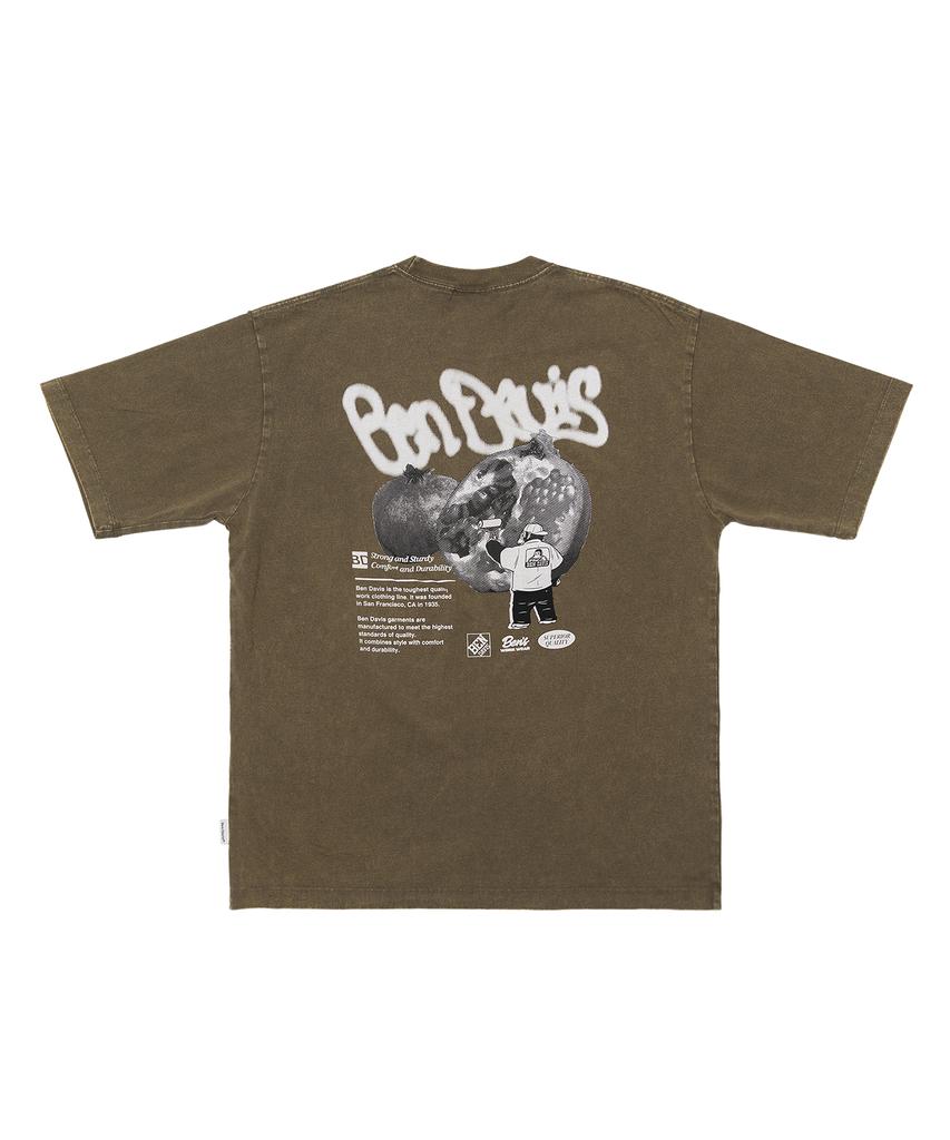 BEN DAVIS White Label Fruits Vintage T-Shirt [Khaki]