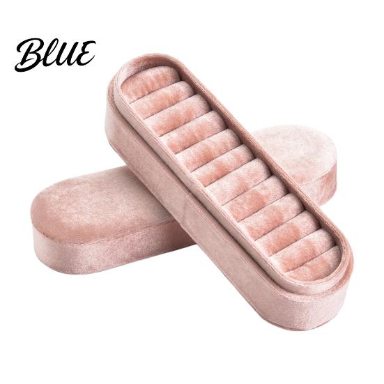 Gift Idea for Prevent Compact Multiple Slots Velvet Box Jewelry Storage Portable Organizer Box Home