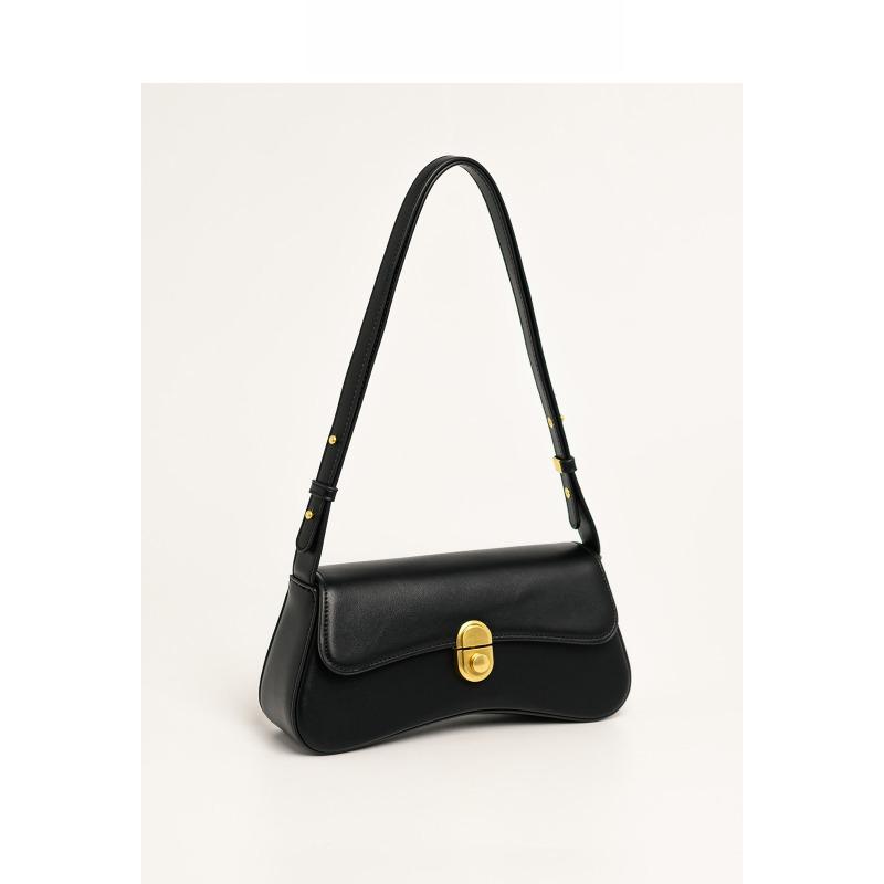 A Niche Design Baguette Leather French Underarm Bag, A Simple Commuting Single-shoulder Crossbody Bag
