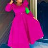 2025 Summer Women's Solid Color V-Neck Slimming Dress: Elegant and Fashionable