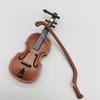 Mini Violin Decorative Home Simulation Violin Brown Small Statue Decoration Mini Wooden Musical Instrument Sleek And Comfortable