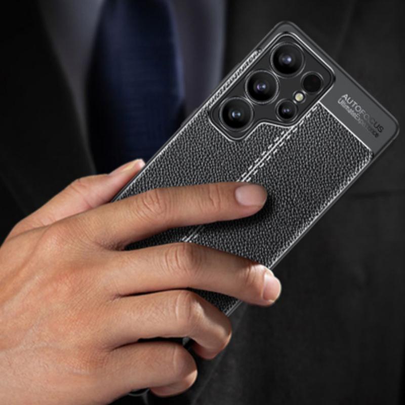 Für Samsung S25 Ultra Hülle Cover Samsung Galaxy S25 Ultra Capas Bumper Rückseite Stoßfest Weich TPU Leder Fundas Samsung S25 Ultra