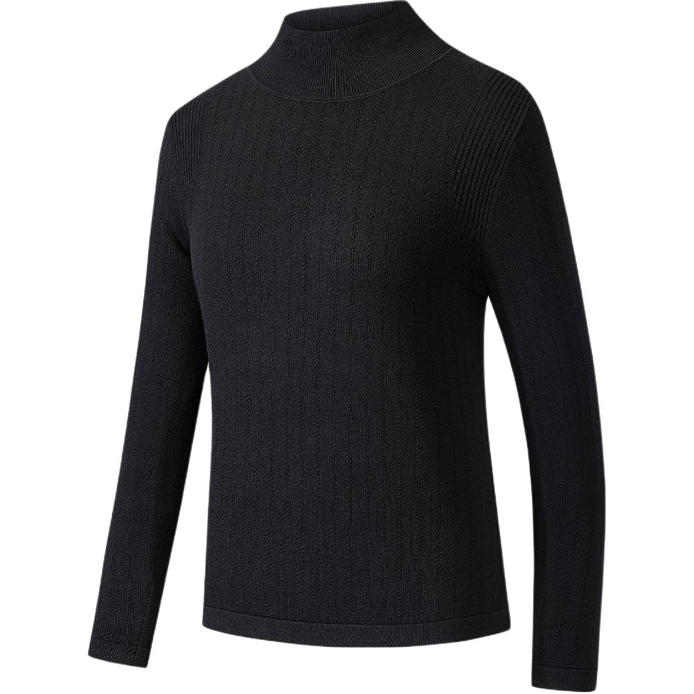 Anta Champion Travel Series Solid Color Breathable Soft Versatile Long Sleeve Knit Top Women tops 162540404-3