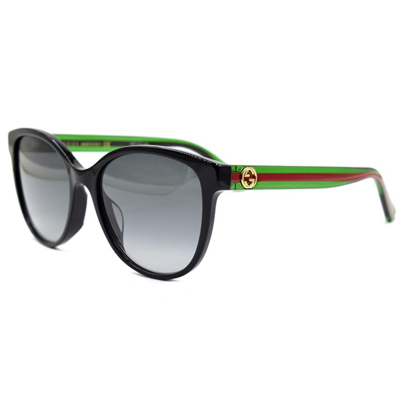 Gucci Fashion Webbing Series GG Interlocking Logo Pilot Round Frame Sunglasses Women's