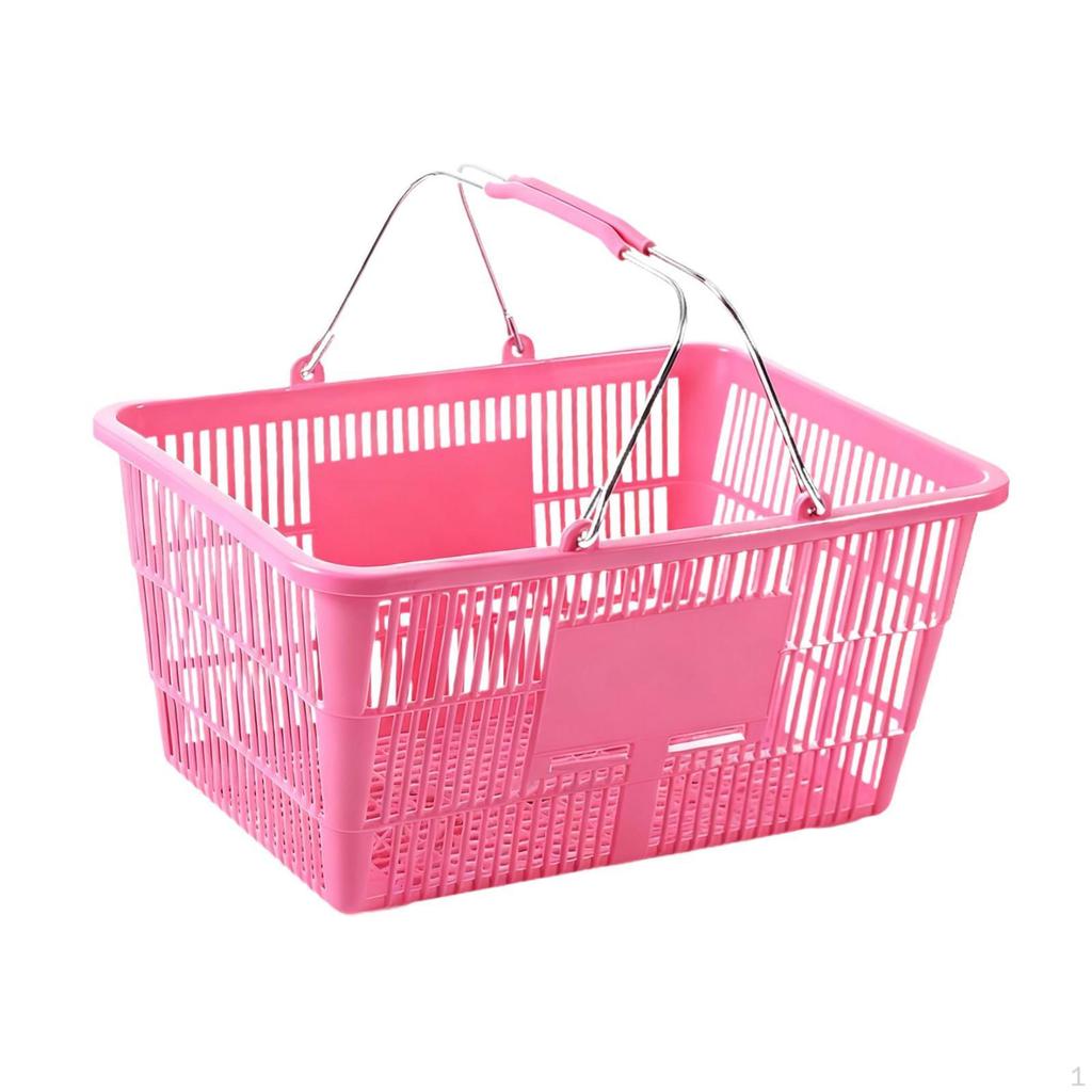 Shopping Basket Grocery Iron Sturdy Ergonomic Versatile Supermarket Organizer Storage for