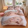 3Pcs Golden Hair Earrings Glow Bedding Sets For All Sizes New 3D Printed Bed Cover Comforter Duvet Cover Pillowcase Bedroom Decoration