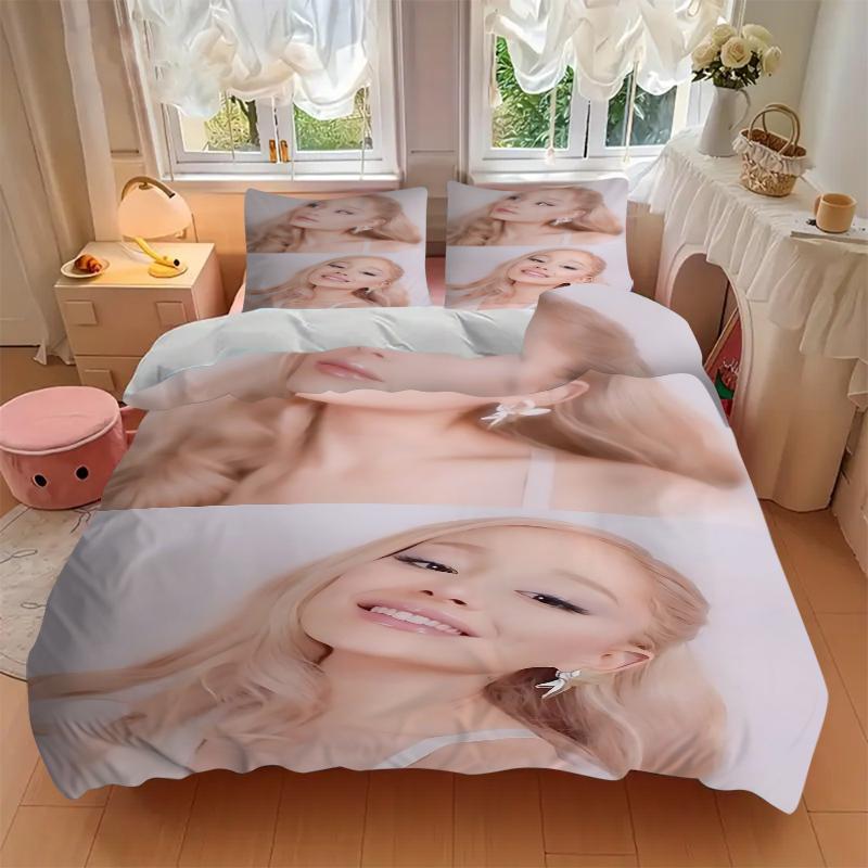 3Pcs Golden Hair Earrings Glow Bedding Sets For All Sizes New 3D Printed Bed Cover Comforter Duvet Cover Pillowcase Bedroom Decoration