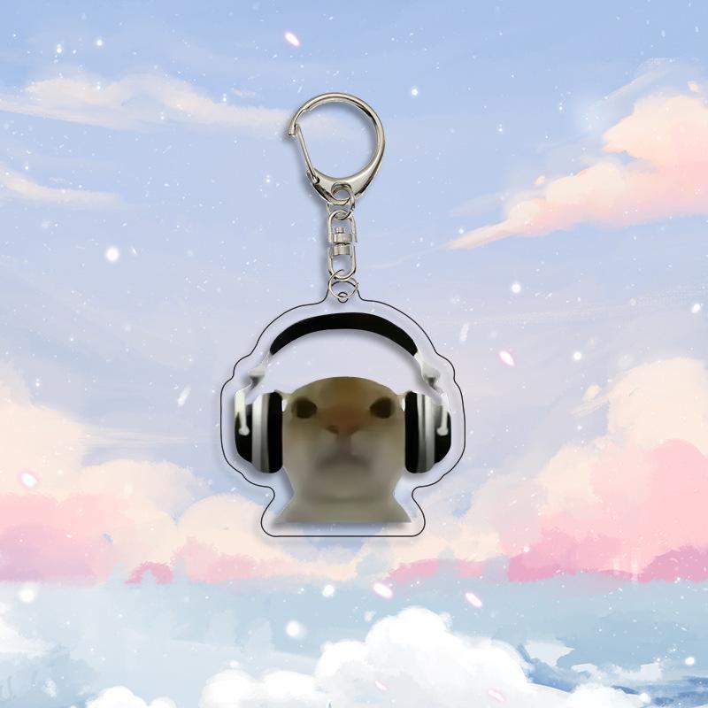 Křivá tlama Koťátko Kreslený Přívěsek na klíče: Vtipný akrylový přívěsek na školní tašku a dárek k narozeninám