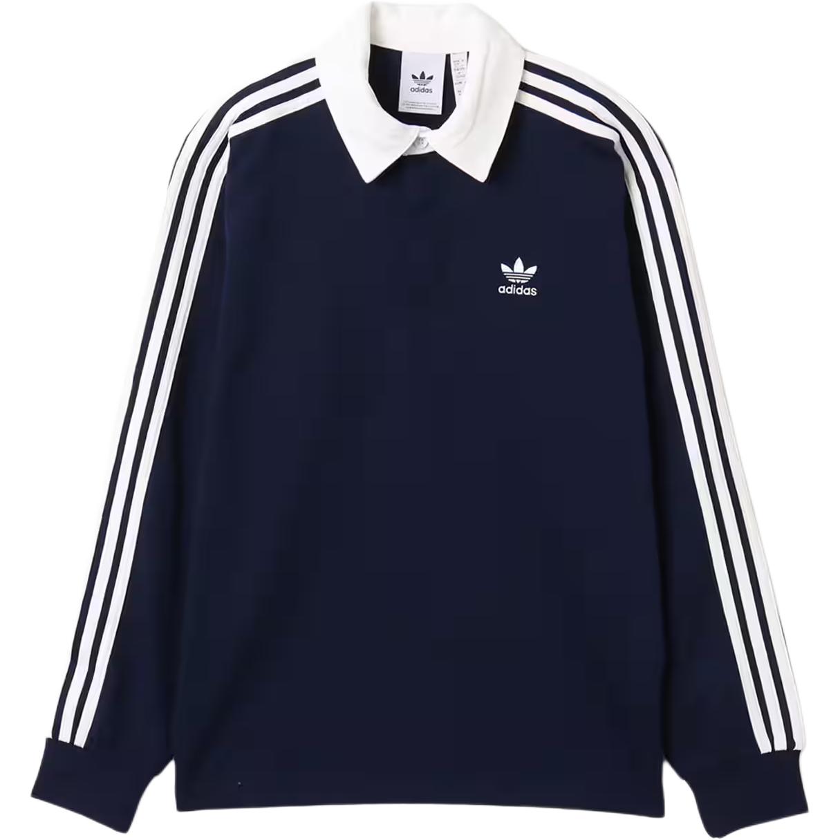 

Adidas Originals Adicolor Rugby Fashion Soft Sports Long Sleeve Polo Shirt Men tops JY1400 L