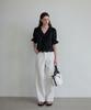 THEELO Lovely Lace Pintuck Blouse (Black)