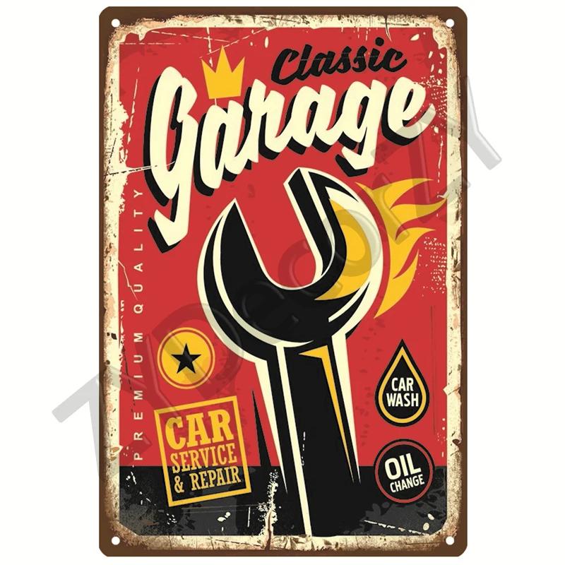 Garage Metal Sign House Plaque Metal Poster Tin Sign Plate Wall Posters Vintage Retro Aesthetic Room Decor Wall Art Decoration