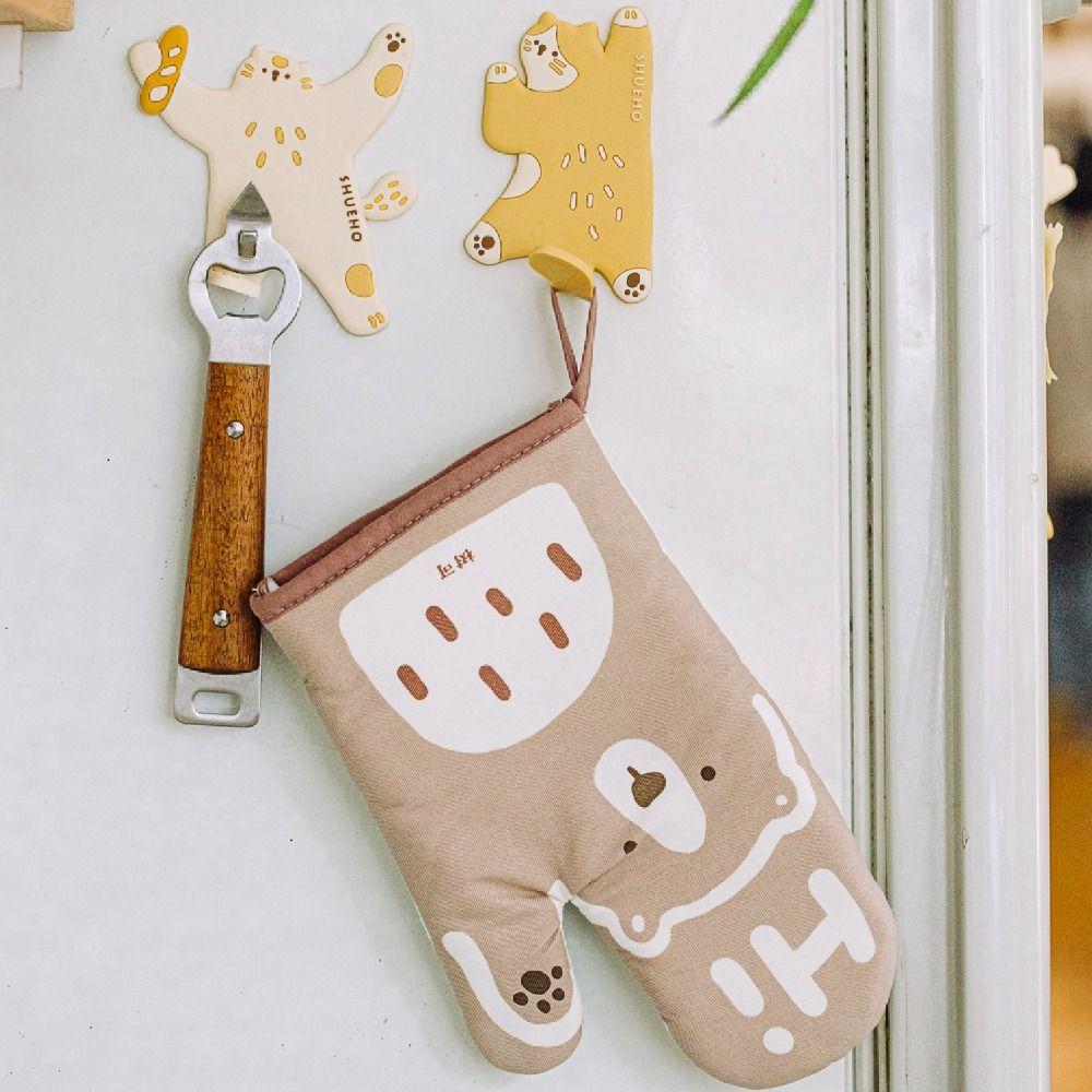 Non-slip Oven Glove Anti-scald Kitchen Mitts Baking Accessories Microwave Glove  Home