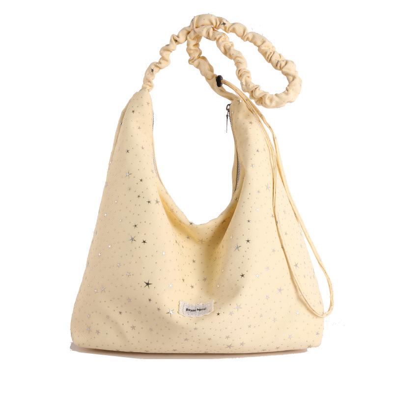 Slack large-capacity bag lady, new commuter versatile shoulder messenger cloth bag college student tote bag