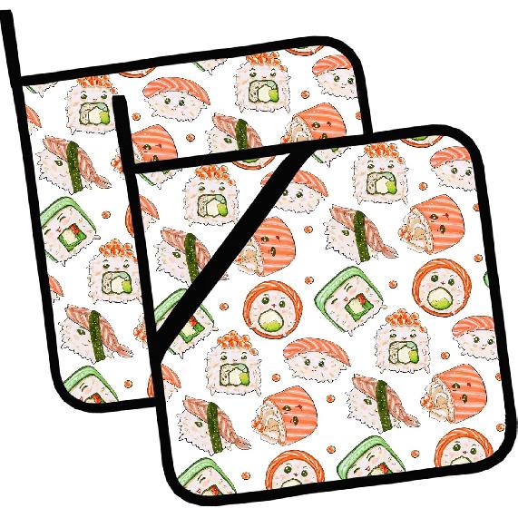 Vintage Floral Pot Holders Set of 2,Kitchen Heat Resistant Potholder for BBQ Cooking Baking,Food Hot Pad for Women Men