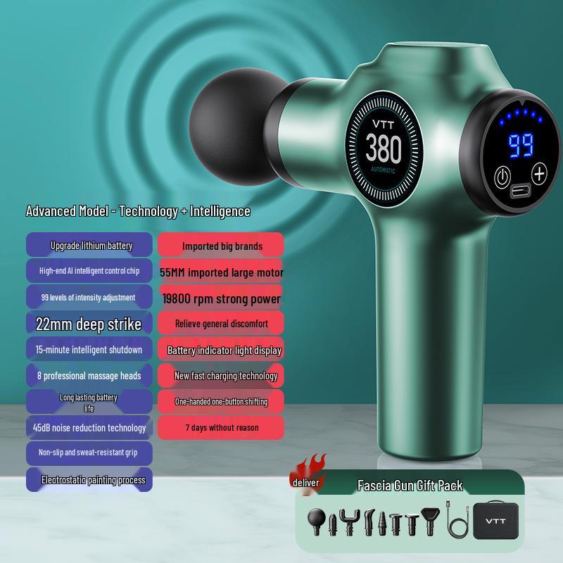 אקדח עיסוי VTT - דגם 99, אקדח עיסוי מקצועי להרפיית שרירים 99 הילוכים