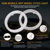 Angel Eyes Multi-Color RGB LED Halo Rings Lights Dynamic Sequential Flowing Turn Signal Running Lamp For Headlight