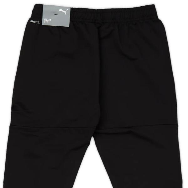 Puma Logo Print Straight Leg Football Training Knit Pants Player Edition 21-22 Season Manchester City Men Pants Black 764867-12