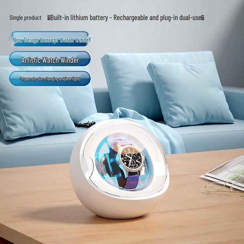 Automatický mechanický natahovač hodinek s otáčením a úložným prostorem