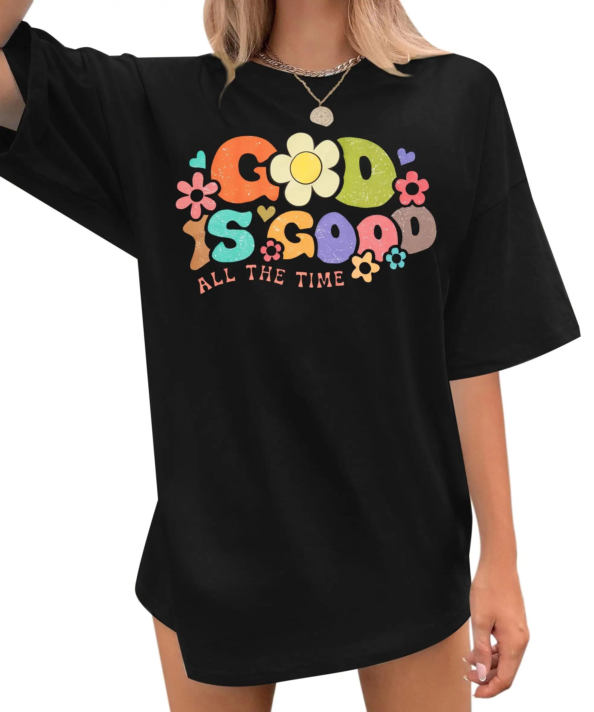 Womens Loosefit Tshirt Classic Shortsleeve Tops Summer Comfortable Fabric Shortsleeve Tshirt Printed Casual Tops S