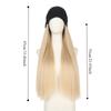Winter Cap Beanies Hat with Hair Wigs One-piece Long Straight Hair Ski Knitted Hat Wig  Girls