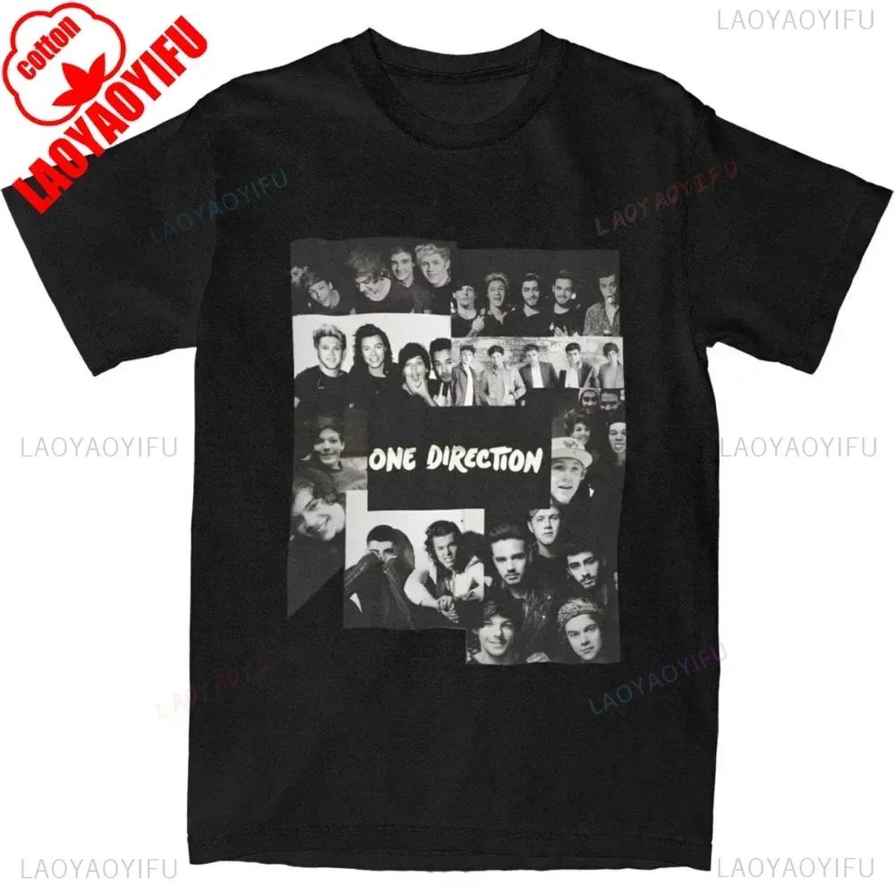 One Directions Women Print T-Shirts Rapper Short Sleeve T Shirt Hip Hop Vintage Singer Tops Summer Cotton Unisex Tees Clothing