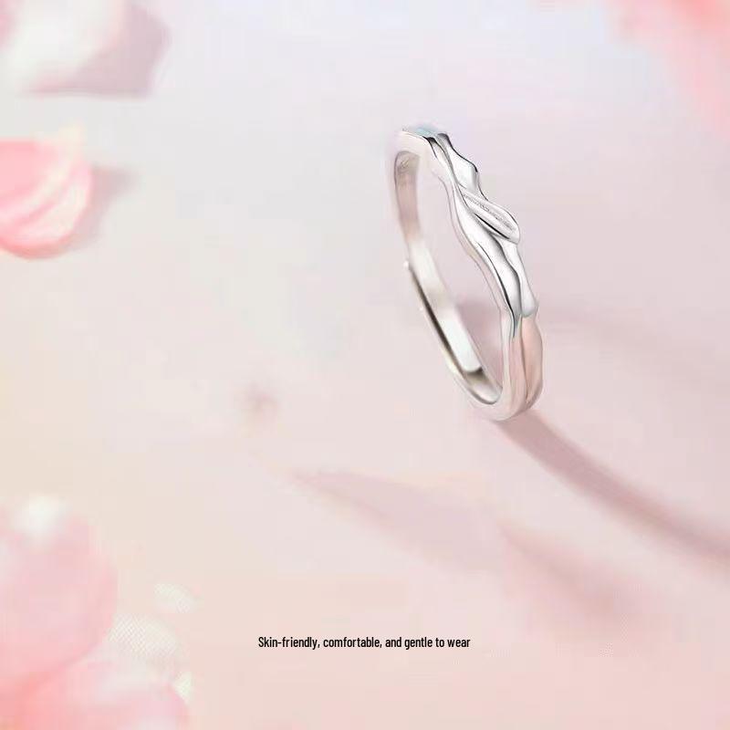 Begonia Rings: Niche 2025 Design for Couples, Light Luxury, Fresh Look, Ideal Commemorative Gift.