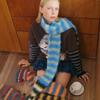 12*180cm Luxury Y2K Styles Winter Warm Knitted Small Wool Scarf Women Stripe Shawls Lady Soft Wraps Neckerchief