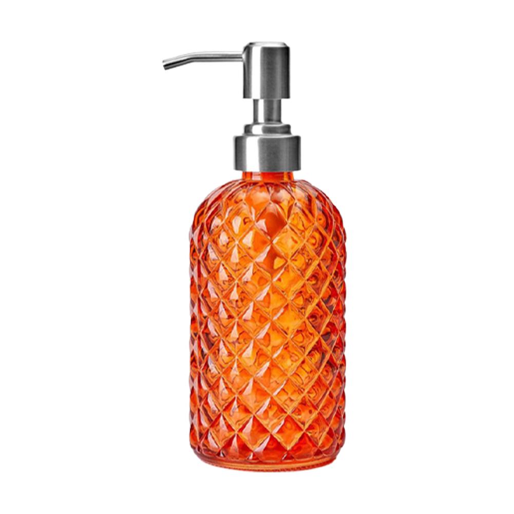 480ml Glass Sub-bottling Refillable Hand Sanitizer Body Wash Hand Pump Dispenser Stainless Steel Pump For Kitchen Home Bathroom