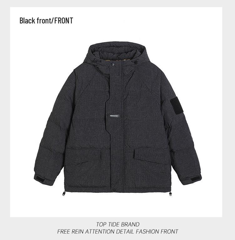 Hong Kong Style Fashionable Unisex Down Jacket - Simple, Loose, Versatile, and Warm Trendy Piece for Couples