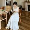 2026 New French First Love White Spaghetti Strap Dress for Women, Summer Niche Design, Elegant and High-End Long Dress