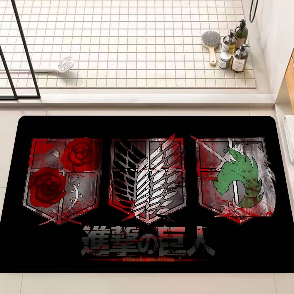 A-Attack On Titan Entrance Door Mat Nordic Style Home Doormat Bathroom-Toilet Mats Bedroom Hotel Decor Mat