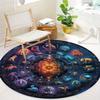 S 12 Constellations Round Rug Nonslip Area Rug Office Chair Mat Carpet For Living Room Bedroom Home Decor