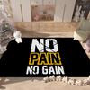 No Pain No Gain Entrance Door Mat Washable Non-Slip Living Room Sofa Chairs Area Mat Kitchen Welcome Doormat
