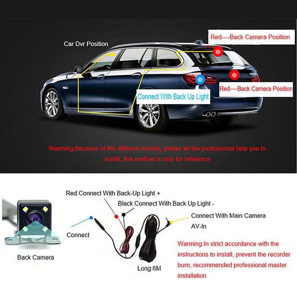

Hd Hidden Wifi Car Dvr Video Recorder & Rear Camera Kit App Control