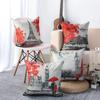 Paris Oil Painting Cushion Cover, Linen Decor Pillowcase For Living Room Sofa Car Home Decor Cushion Cover 40X40 45X45 50X50