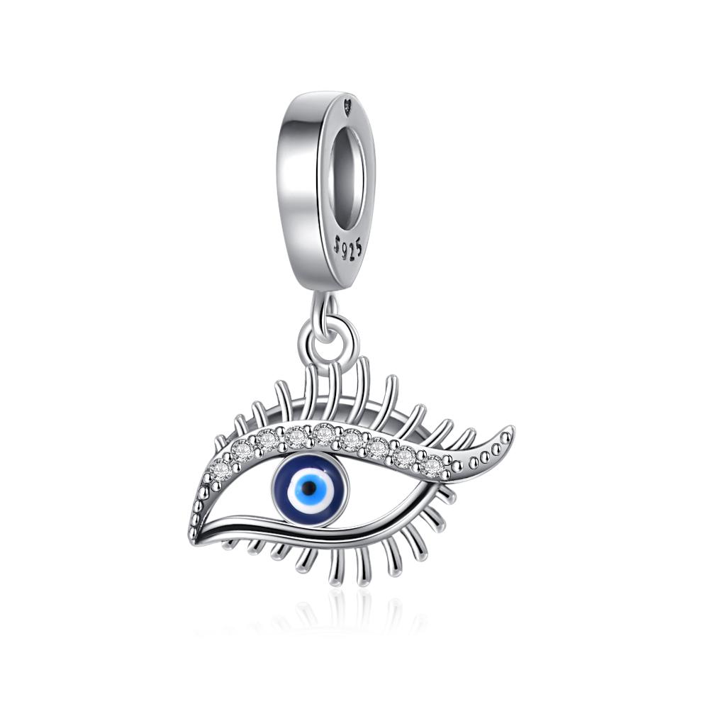 New Copper Turkish Evil Eye Charms Beads Pendent Fit Original Bracelets Necklace Keychain Diy Jewelry Gifts