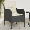 Vidaxl Garden Chairs With Cushions, 2 Pcs, Black, Poly Rattan