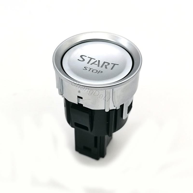 1 Stück Silber Auto Motor Start Stop Schalter Knopf Passend für Peugeot 4008 5008 508 Zubehör