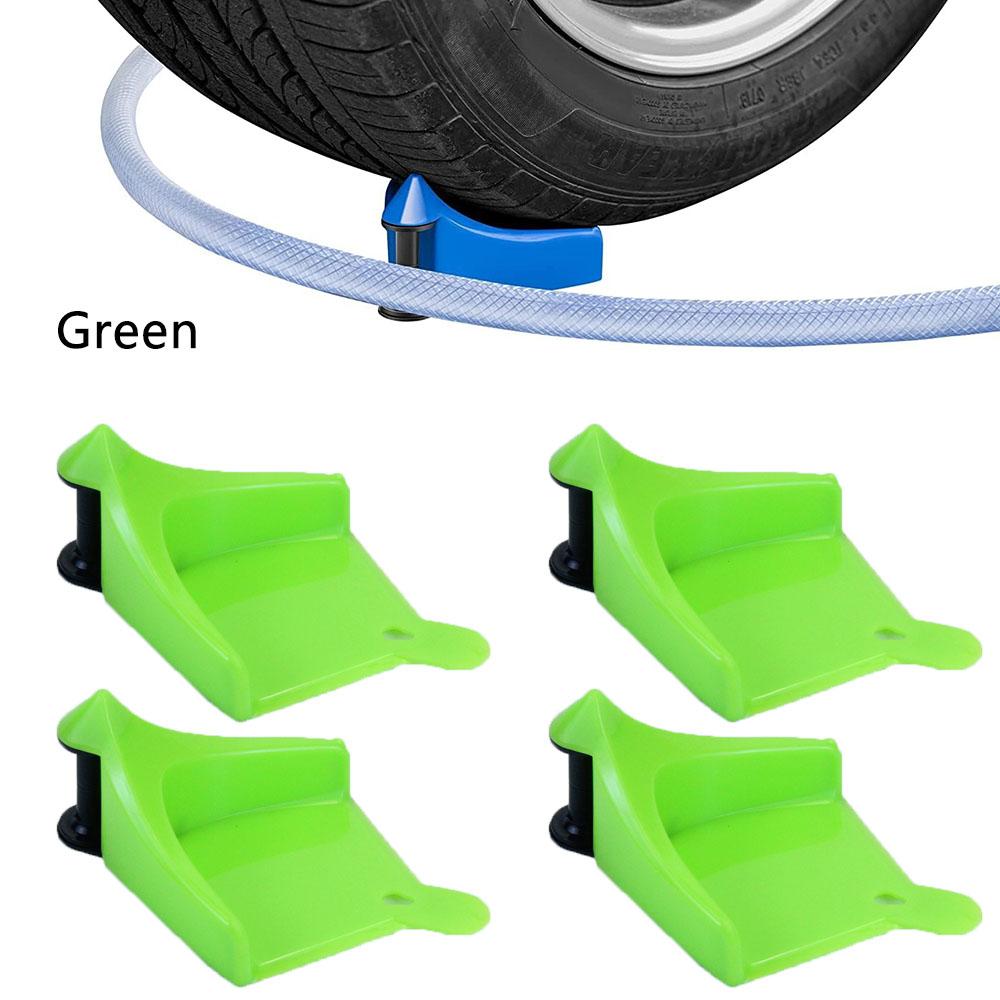 New 4Pcs Blue Car Hose Guides Prevent Pressure Washer Hose Stuck Under Wheels