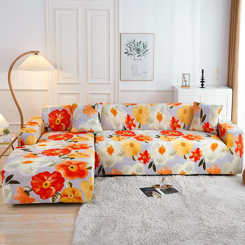 Novo protetor de sofá floral capas de sofá para sala de estar capa elástica elástica capas de sofá de canto secional