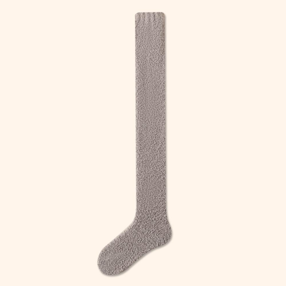 Coral Fleece Long Tight Socks Soft Foot Warmers Fashion Boot Socks  Fall Winter