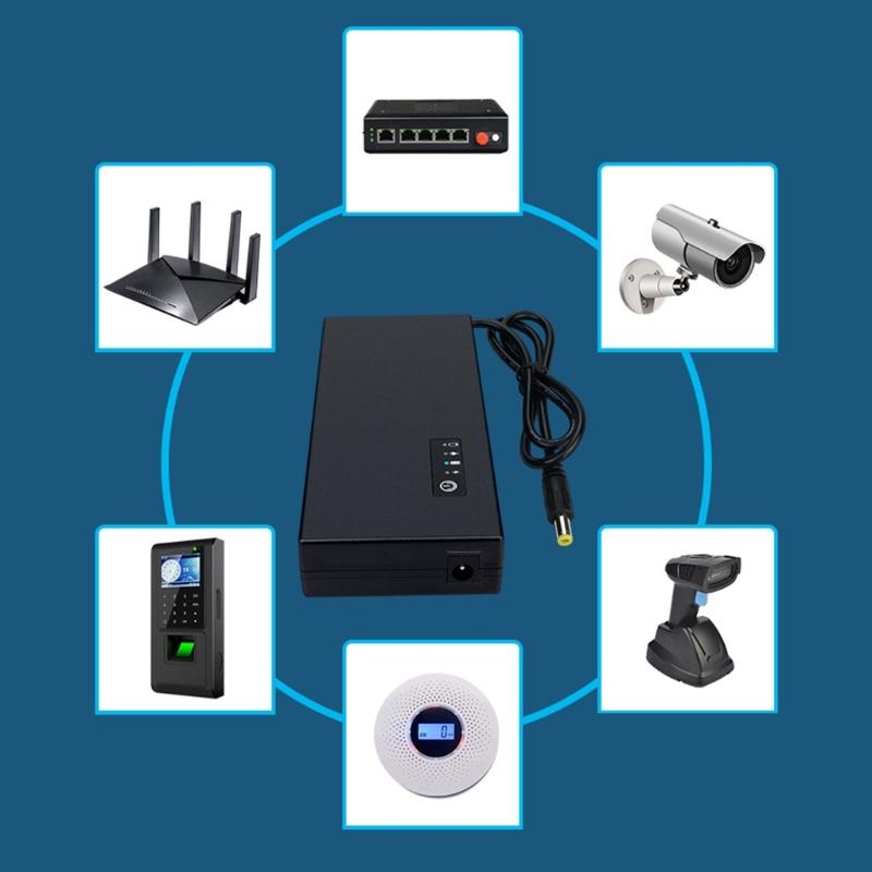 12V2A 24W UPS Battery Security Standby Power Supply Capacity 88.8wh-185wh Protect Your Devices from Power Outages