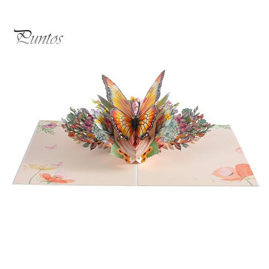 

Бабочка Сад 3D Pop-Up Открытка 6 x 8 Бумажная бабочка и цветок Поздравительная открытка на день рождения День матери Годовщина День святого Валентина E