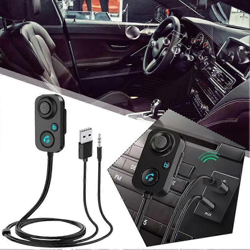 Wireless Bluetooth 5.1 Transmitter Receiver Car Music Audio 3.5 Mm Aux Adapter