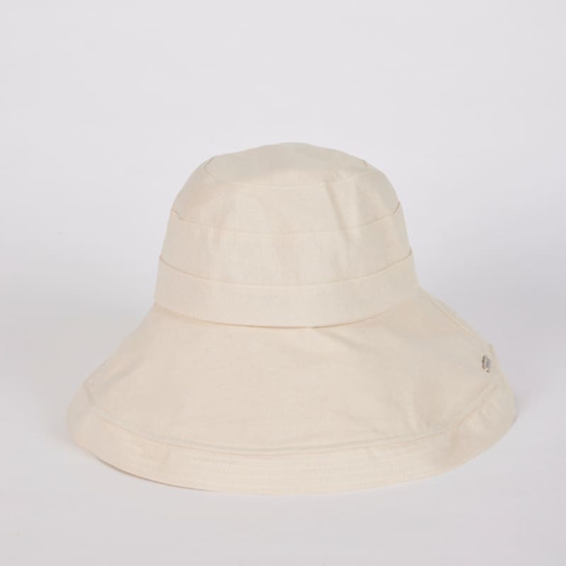 LALA Linen Wide Hat - Ivory