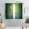 2pcs,2D Plane Printing Minimalist Curtains Bamboo Serenity (2) Polyester Fabric (without Rod) Decorations For Home Use for