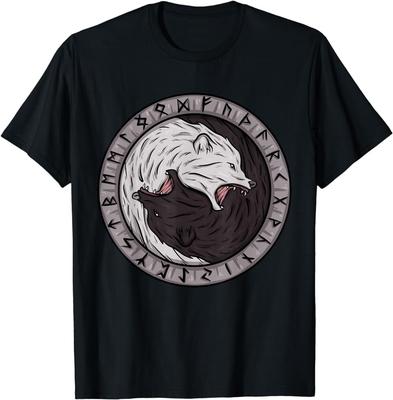 NEW LIMITED Viking Norway Norwegian Scandinavian Yin Yang Wolf TShirt Unisex T-Shirt